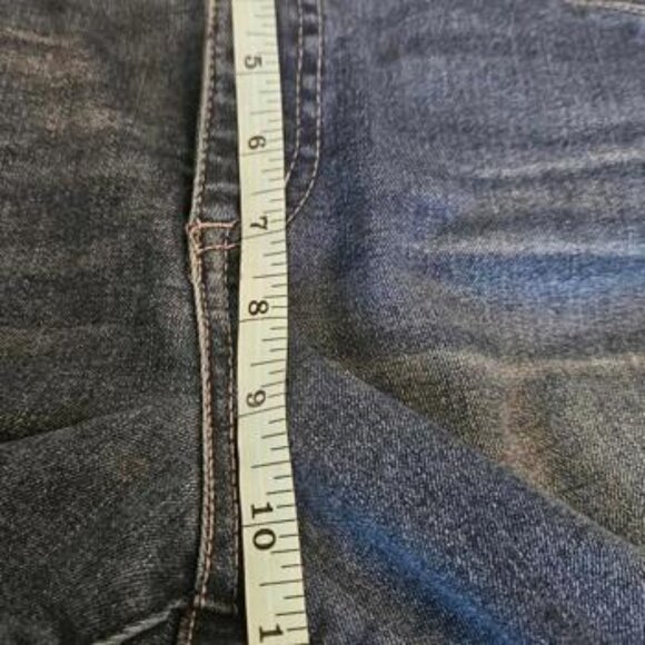 Democracy Women's Skinny Ab Technology Blue Jeans  with Frayed Hem Size 10 - Picture 7 of 8